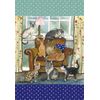 ALEX CLARK Cat House Kitchen Tea Towel