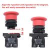 Compact 22mm Emergency Stop Push Button Switch - 10A,  Durable Design