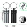 Portable Ear Plug Carrying Case, Urekt Waterproof Metal Earplug Case Keychain Container Holder（2 Pack）