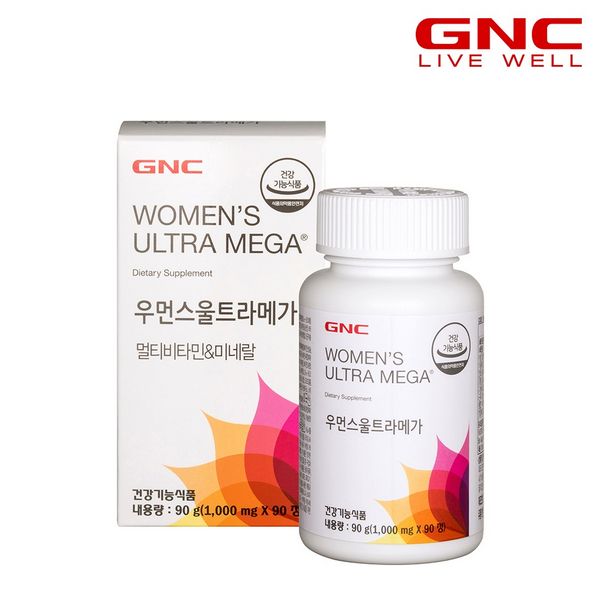 [GNC] Women's Ultra Mega Multi-Vitamin & Mineral (90 tablets) 45 days' supply_50766, 90 tablets, 1000mg, 1ea