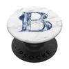 WHITE BLACK GREY MARBLE PHONE GRIP BLUE B LETTER B INITIAL B