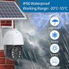 Sansco 2pcs WiFi Outdoor Solar PTZ Security Camera 3MP Wireless 2-Way Audio