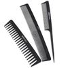 BESTOOL Comb, Comb, Men's, Women's, Anti-Static, Professional Cut Comb, Set of 3 (Black)