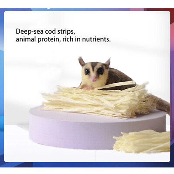 Sugar glider snack hamster food treat Dried cod strips 20g