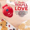 DASH Red Heart-shaped Mini Waffle Maker Dual Non-Stick Coating Machine for Individual Waffle, Cookie dough, Keto chaffles, Paninis and Hash Browns