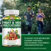 Fruits & Veggies Supplement Gummies Boost Metabolism,Energy Support 60Pcs