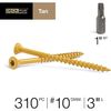 Deck Plus 48419 Wood Screws #10 x 3", Tan, 5lb Box