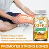 Vitamin D3 K2 Softgel 240 Capsules Extra Strength D3 K2 Supplements NEW