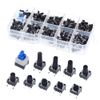 Push Button Switch Assortment Kit, Tact Button Switch, Tact Switch Accessory, Suitable for Computer Mice, Automotive Electronics, Communication Equipment, Timers, Wireless Equipment, 180 Pcs