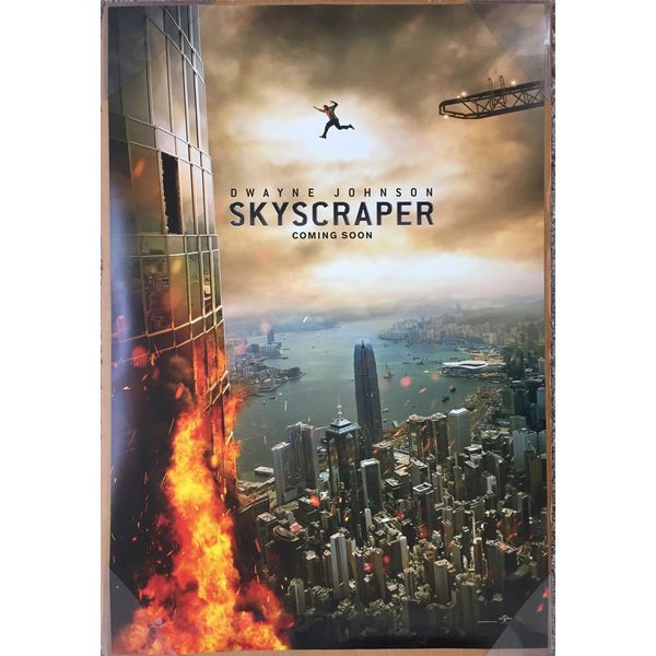Movie Poster SKYSCRAPER 2 Sided ORIGINAL Advance 27x40 DWAYNE JOHNSON