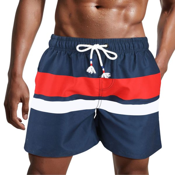 Danfiki Herren Badehose Schnelltrocknend Boardshorts Schwimmhose Verstellbarem Tunnelzug Kurzen Strandhose Sporthose mit Meshfutter