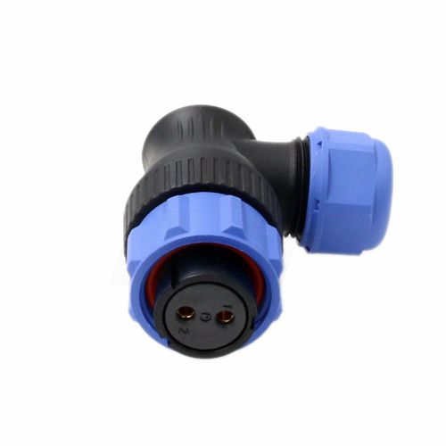 HangTon AC200MAX EP500 BLUETTI 2ピン L字型航空メスコネクタ 15A 電源入力 防水 IP68 14AWG ワイヤケーブルプラグ