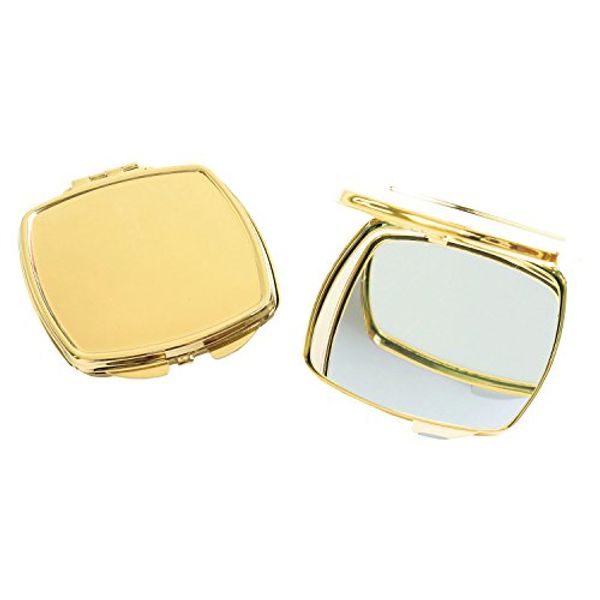 NBK Compact Mirror Square Gold W6.6 x H7.2cm 10 pieces KE276-G-10