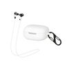 kwmobile Case & Strap Compatible with JBL Live Pro Plus Case - Cover & Cord Holder Set - White/White