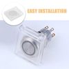 HOMSFOU 6PCS Wall Button Cover Lockout Box Transparent Push Button Switch Cover Push Button Switch Cap