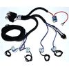 Octane Lighting 4-Headlight Relay Wiring Harness H4 Headlamp Light Bulb Ceramic Socket Plugs Set