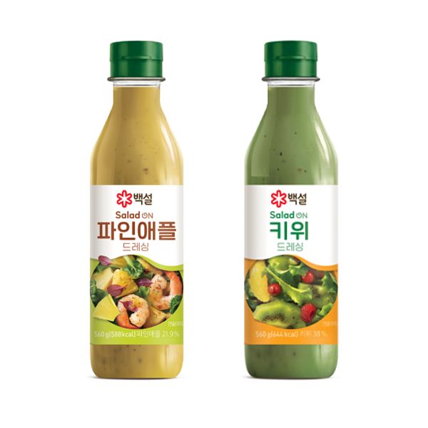 CJ Pineapple Dressing Sauce 560gx1 + Kiwi Dressing Sauce 560gx1