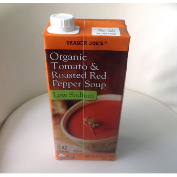 Trader Joes Organic Tomato & Roasted Red Pepper Soup Low Sodium