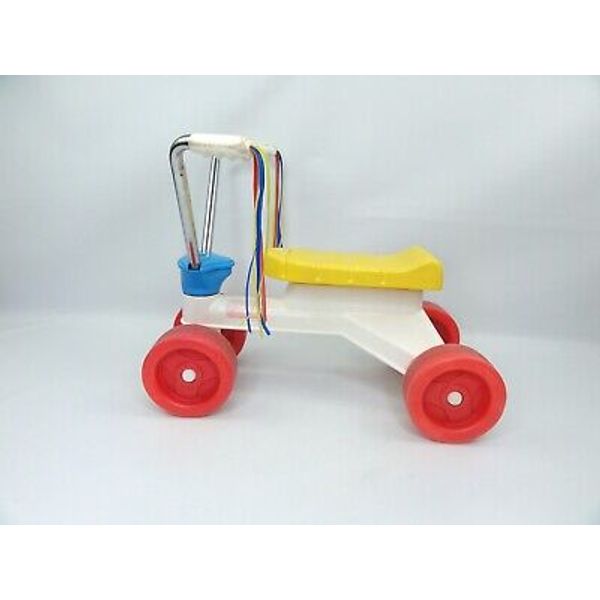 Playskool Tyke Bike Vintage 1992 Scooter Riding Toy Yellow White Red Blue