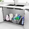 Kiddream 2 Pack Plastic Stackable Storage Baskets, Large Organizer Baskets, Grey