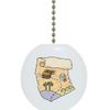Pirate Treasure Map Solid CERAMIC Ceiling Fan Light Lamp Pull
