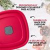 3/5/7 Cup Replacement Lids for Rubbermaid Food Storage Containers Steam Vent (2-Pack, Red)