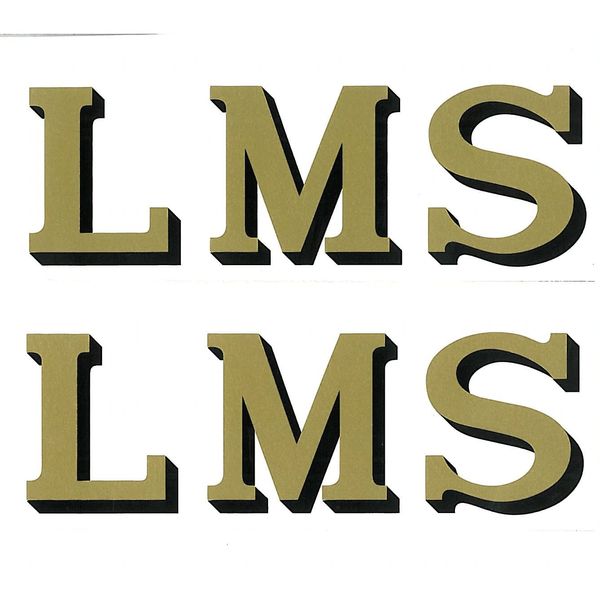 3.1/2" LMS Letters Gold/Black