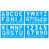Major Brushes Alphabet Stencil Signwriting Kit 50mm Upper & Lower Case