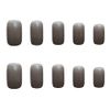 Set of 24 Nail Tips Elegant Temperament Solid Gray Rendering Skinny French Girly Nails