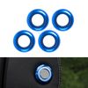 For W205 2015-21 X205 2016-22 Blue Front Seat Headrest Button Ring Covers 1.57"