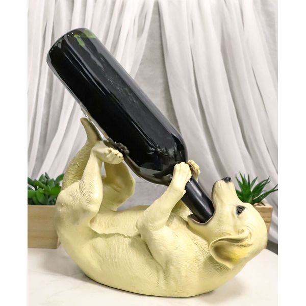 Decorative Golden Labrador Retriever Wine Bottle Holder for Pet or Canine Lovers