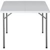 34" Plastic Square Table with Resin Top Game Table for Puzzles Crafting White