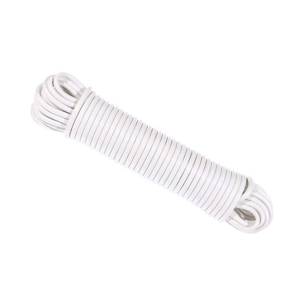 West Coast Paracord Plastic Clothesline – 5/32 inch or 7/32 Inch – White, Fiber Reinforced, Durable (50 or 100 Feet Long)