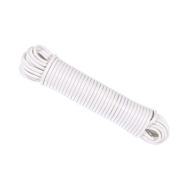 West Coast Paracord Plastic Clothesline – 5/32 inch or 7/32 Inch – White, Fiber Reinforced, Durable (50 or 100 Feet Long)