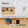 Hachibanya Cable Box, Cable Storage, Cord Storage, Hide Wiring, Wire Organization, White (S)