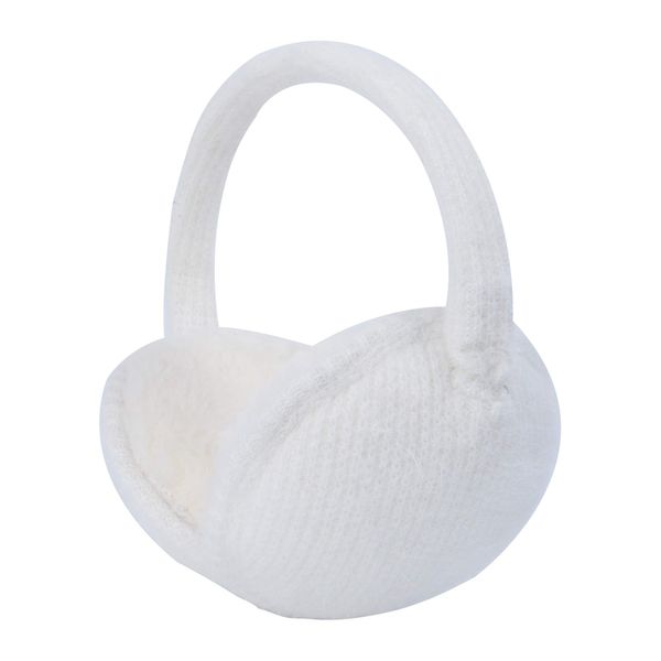 ZLYC Damen Winter Verstellbarer Ohrenschützer Ohrenwärmer Outdoor Earmuffs(Milchweiß)