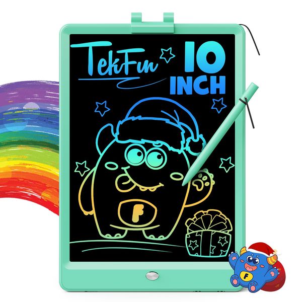 TEKFUN Kids Toys 10Inch LCD Writing Tablet, Mess Free Coloring Doodle Board, Drawing Pad for Kids Games Educational Toys for Ages 3-10 Girls Boys (Green)