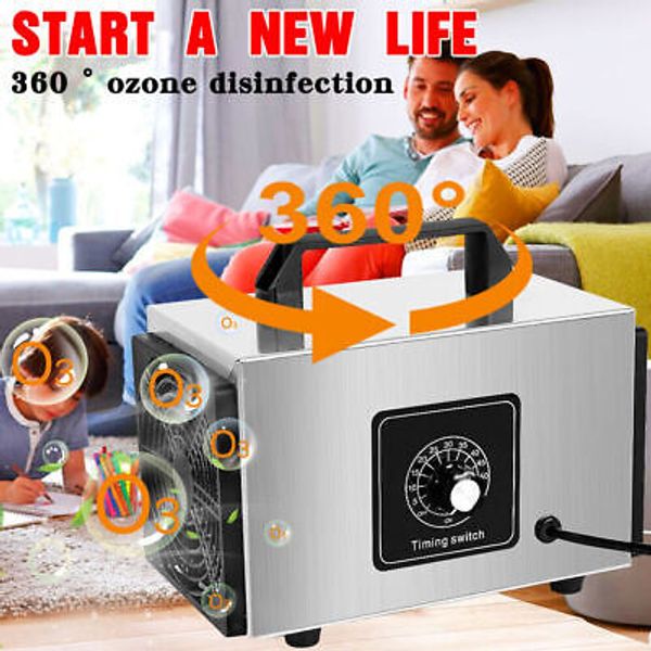 Air Purifier Ozone Generator 110V 60g/h Air Cleaner Portable O₃ Generator H0W0