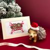Bothy Threads Counted Cross Stitch Kit Christmas Card - Sledgehogs