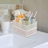 Bblina 6 Packs Plastic Stackable Basket, Small Storage Basket Trays, White