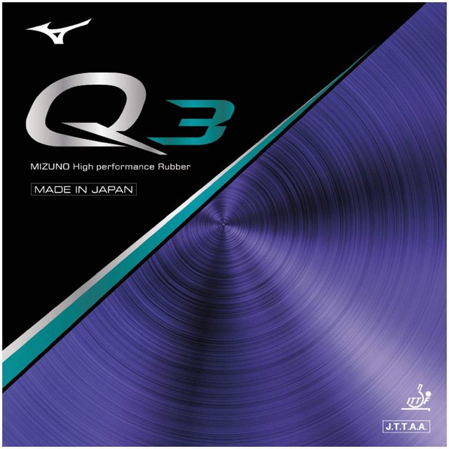 Mizuno Q3 83JRT893 Table Tennis Rubber, 09: Black, 2.1