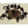 1 dozen (12) - Zebra Midge - Gold Bead Head