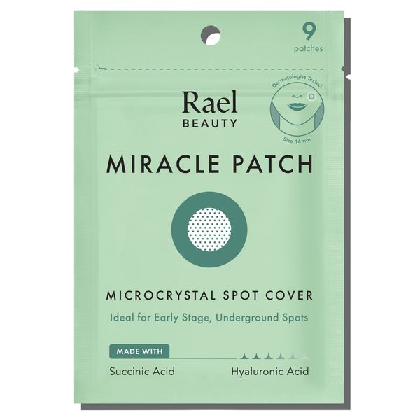 Rael Pimple Patches, Miracle Microcrystal Spot Cover - Hydrocolloid Acne Patches for Early Stage, with Tea Tree Oil, for All Skin Types, Vegan, Cruelty Free (9 Count)