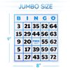 50-Pack EZ Reader Jumbo Bingo Cards for Bingo Game/Large Multicolor Bingo Sheets