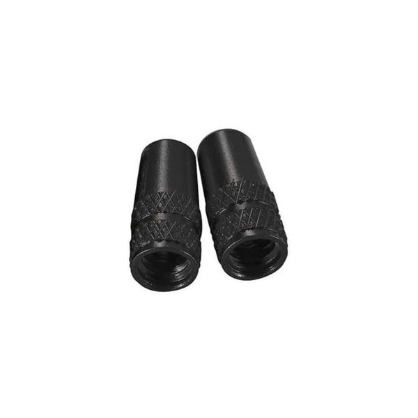 FOGLIA Aluminum Valve Cap, Presta Type, 2 Pieces, Black, LY-FR (2PCS) Bicycle