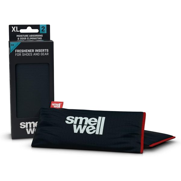 SmellWell Odour Eliminating Air Purifying Bags (2 Pack | 250g) Activated Bamboo Charcoal Air Freshener for use from Gym to Car to Home (Black Stone, XL)