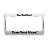 Product Express Chrome Personalized Auto License Plate Frame Metal Stencil Bold
