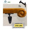 Heavy Duty Handrail Bracket Oil Rubbed Bronze Black, 3 Pack | HOWTOOL