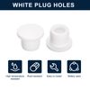 uxcell 20 Pcs White Plug Hole T13 Waterproof Rubber Button Plug for 0.47-0.51" Hole