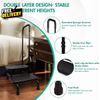 2 Step Stool with Handle for Elderly Heavy Duty Medical Step Stool with Adjust..